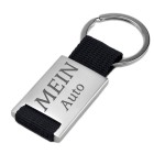 Rectangular key ring with nylon and metal and your desired engraving