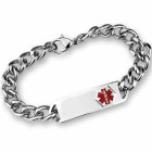 Medi bracelet made of stainless steel with engraving plate 20cm