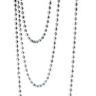 Ball necklace made of stainless steel with 2mm ball diameter and sleeve clasp