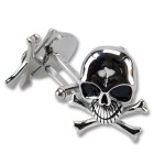 Stainless steel cufflinks with skull