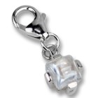 Crystal pendant to attach to charm bracelets