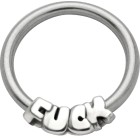 Ball clamp ring BCR, with lettering FUCK