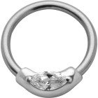 Ball Closure Ring mit Swarovski Kristall