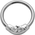 Ball clamp ring BCR, with Swarovski crystal