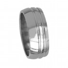 Partner ring made of titanium - grooves