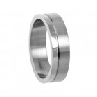 Partnerring aus Titan - mattiert und poliert