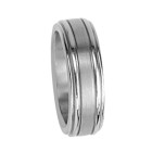 Partnerring aus Titan - mattiert und poliert