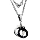 Necklace pendant made of stainless steel in handcuff design