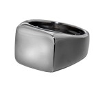 Signet ring in stainless steel with square engraving area, 16.15mm