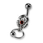 Belly button piercing 1.6x10mm Bcr in Piercing scorpion with crystal and BCR