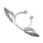Breast clip made of 925 sterling silver Take me to Heaven - wings, crystal