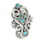 Sonderangebot! Bauchnabel Piercing mit ausgefallenem Design und Kristallsteinen