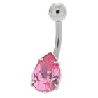 Navel piercing with 925 silver navette - 1A SCHICK!