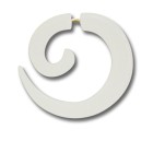 Water buffalo bone pseudo-piercing, spiral