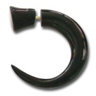 Water buffalo horn pseudo piercing, hook