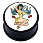 Acetal plug with PIN-UP motif - bikini