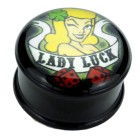 Acetal plug with PIN-UP motif - Lady Luck