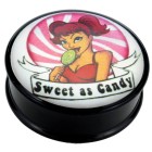 Acetal plug with PIN-UP motif - Sweet as Candy
