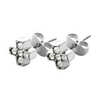 316L stud earrings, crystals in the shape of a cross