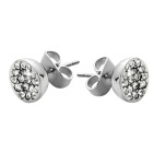 316L Stud Earrings, Crystals Parabolic