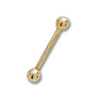 14k gold barbell dumbbell 1.6mm thick