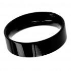Stainless steel ring with a matt black PVD coating