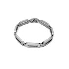 Stainless steel bracelet, 21cm length, brushed and polished