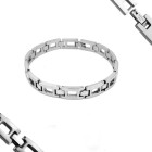 Chic bracelet made of stainless steel, 21cm long, brushed and polished