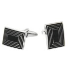 Cufflinks made of stainless steel, mirror finish, 18x14mm