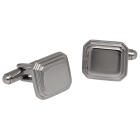 Stainless steel cufflinks, 16x14mm