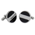 Cufflinks made of stainless steel, mirror finish, 18mm