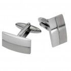 Cufflinks made of stainless steel, high-gloss finish, 21x15mm