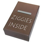Aluminum cigarette case sand colored with individual engraving
