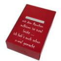 Red aluminum cigarette case with individual engraving