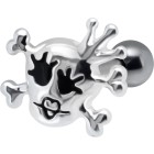 316L helix ear piercing 1.2x6 with zombie chick in 925 sterling silver