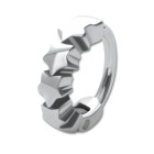 316L steel hoop earrings 1.2x8mm, helix, star motif