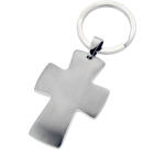 Key fob made of stainless steel, matt, 53x37mm