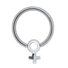 316L BCR Surgical Steel Ball Clamp Ring 1.2x10mm with Women's Symbol