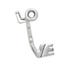 925 sterling silver eyebrow piercing, LOVE