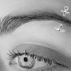 925 sterling silver eyebrow piercing, anchor