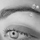 925 sterling silver eyebrow piercing, stars