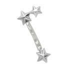 925 sterling silver eyebrow piercing, stars