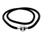 SPECIAL OFFER: Steel necklace with rubber, 48cm length 305