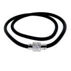 SPECIAL OFFER: Steel necklace with rubber, 48cm length 307