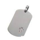 Dog tag made of 316L steel, 42x25mm, matt finish