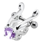 Helix ear piercing 1.2x6mm with 925 sterling silver design 803