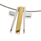 Pendant cross three-piece silver