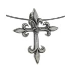 Sterling silver pendant, fleur de lys