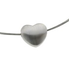 Stainless steel heart pendant, 22x22mm, side drilling
