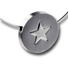 Two-piece round stainless steel pendant, 29mm
